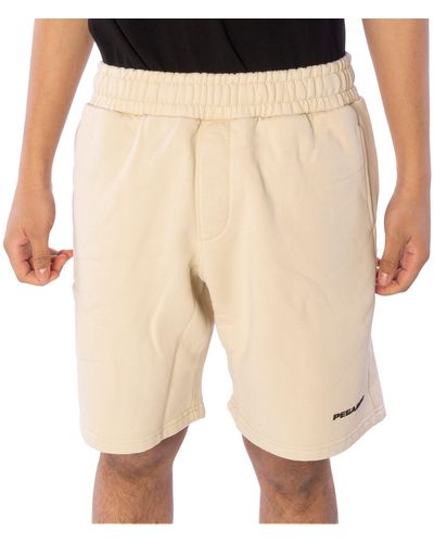 PEGADOR Shorts Logo Heavy Sweat Short ( Stück, 1-tlg) - Natur