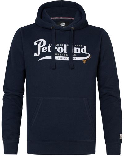 Petrol Industries Kapuzenpullover Marinette Hoodie mit Aufdruck (1-tlg) - Blau