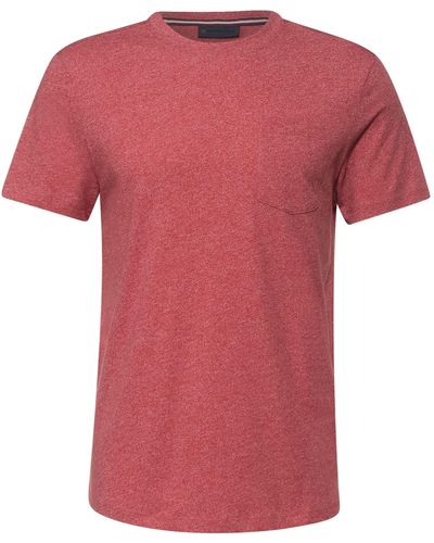 Street One Men T-Shirt mit Brusttasche - Pink