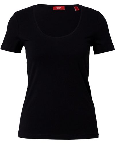 Esprit T-Shirt (1-tlg) Plain/ohne Details - Schwarz