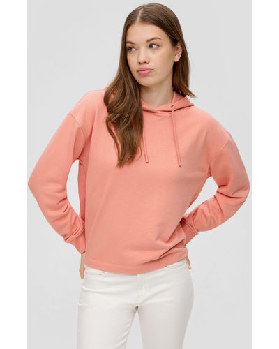 QS Sweatshirt mit Kapuze - Pink
