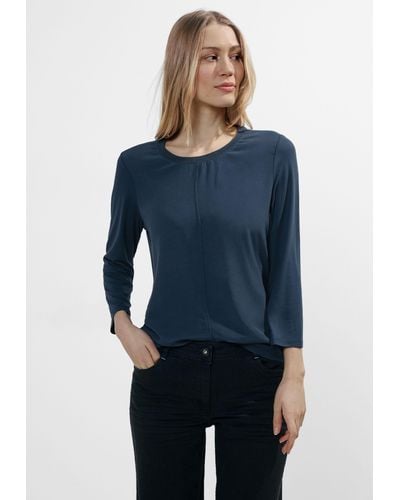 Cecil /-Arm-Shirt mit 3/4 Ärmeln - Blau