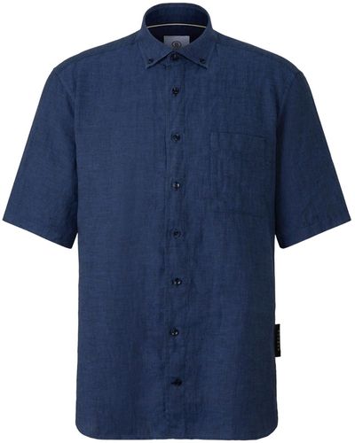 Bogner Langarmhemd Leinenhemd Lykos - Blau