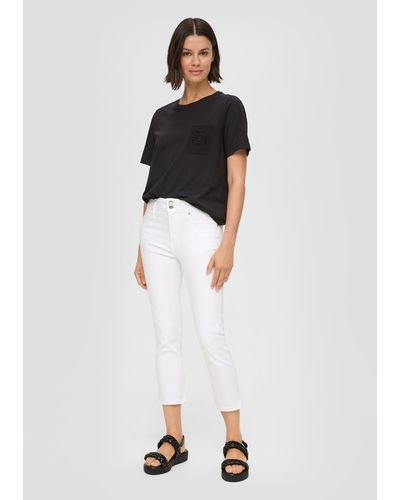 S.oliver 7/8- Jeans Betsy / Mid Rise / Slim Leg - Weiß