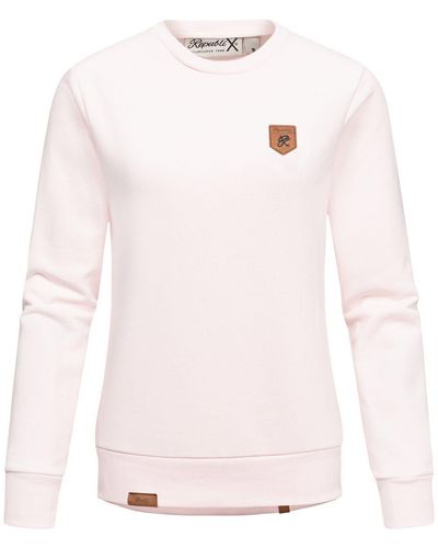 REPUBLIX Sweatshirt CASSY Kapuzenpullover Sweatjacke Pullover Hoodie - Pink