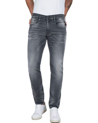 Replay Slim-fit-Jeans ANBASS HYPERFLEX BIO - Grau