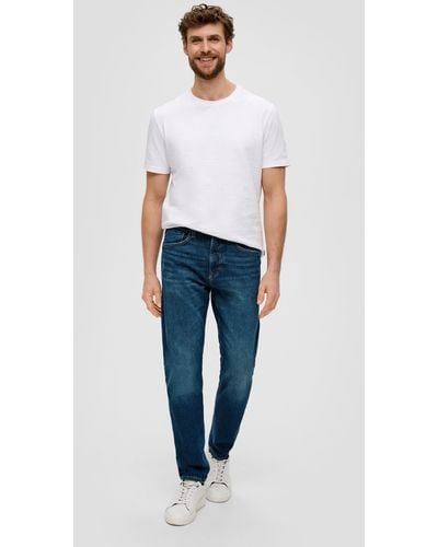 S.oliver Stoffhose Jeans / Regular fit / High rise / Tapered leg Waschung - Blau