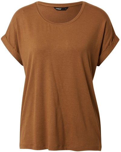 ONLY T-Shirt Moster (1-tlg) Weiteres Detail, Plain/ohne Details - Braun