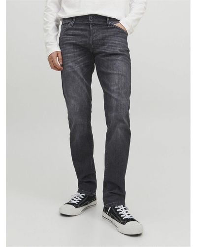 Jack & Jones Jeans Slim Fit Stretch JJIGLENN 5997 in Schwarz - Blau