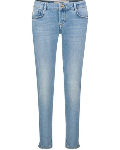 Goldgarn 5-Pocket- Jeans JUNGBUSCH CROPPED (1-tlg) - Blau