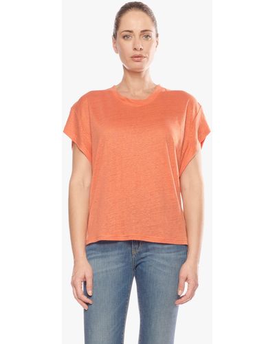 Le Temps Des Cerises T-Shirt in meliertem Design - Orange