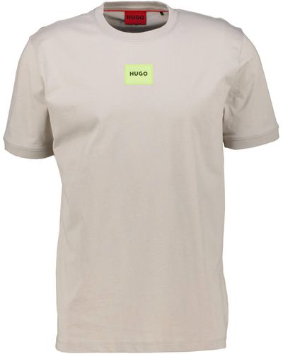 HUGO T-Shirt DIRAGOLINO Regular Fit (1-tlg) - Weiß
