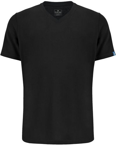 Elkline T-Shirt Must Be V-Ausschnitt - Schwarz
