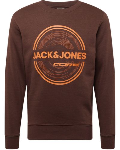 Jack & Jones Sweatshirt PILOU (1-tlg) - Braun