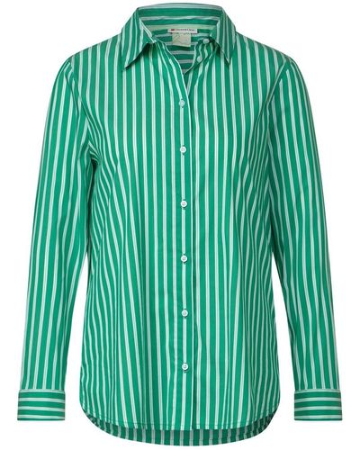 Street One Blusenshirt QR Striped business blouse - Grün