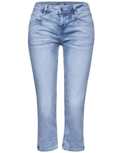Street One Regular-fit-Jeans Style LTD QR Jane,mw,bleached, Light Blue Random Wash - Blau