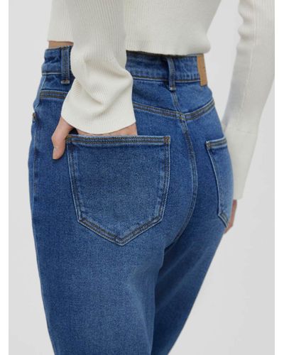 Vero Moda 7/8-Jeans Joline (1-tlg) Plain/ohne Details - Blau