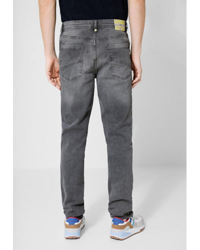Street One Men Slim-fit-Jeans 5-Pocket-Style - Blau