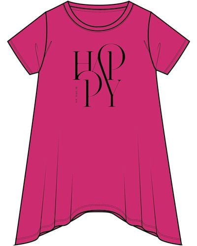 Zizzi Print-Shirt VDANNA - Pink