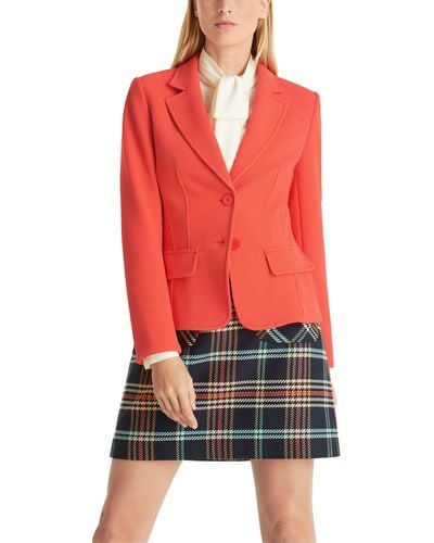Marc Cain Kurzblazer "Collection Graphic Booster" Premium mode Blazer im Tailoring-Fit - Rot