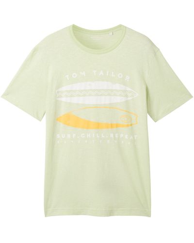 Tom Tailor T-Shirt Kurzarmshirt (1-tlg) - Gelb