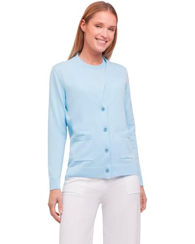 FALKE Strickjacke mit Bio-Baumwolle - Blau