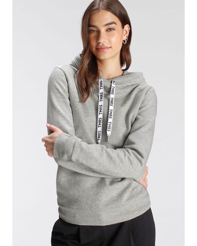 Tamaris Sweatshirt mit Kapuze - Grau