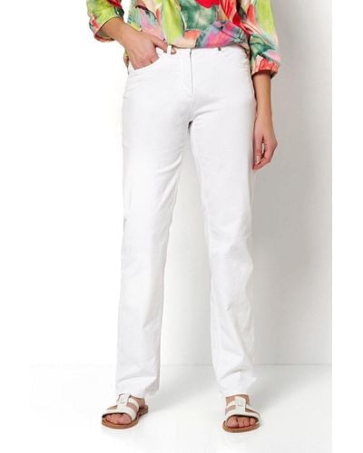 Toni 5-Pocket-Jeans Honey in entspannter Passform - Weiß