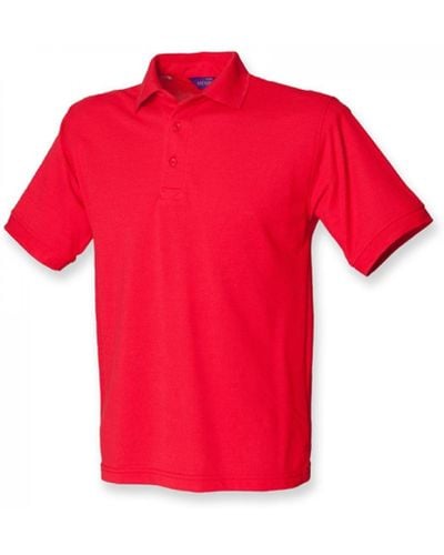 Henbury Poloshirt 65/35 Classic Piqué Polo Shirt - Rot