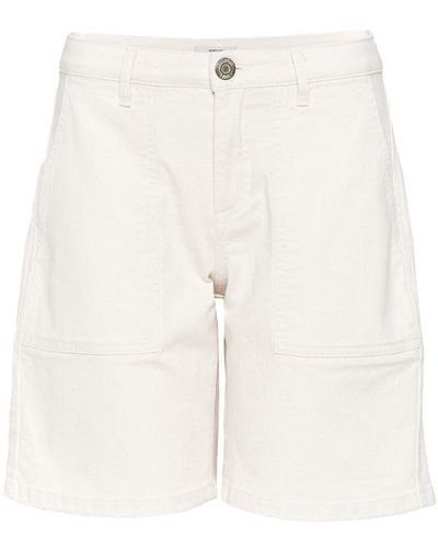 Opus Stoffhose 'Melvin shorts' - Weiß