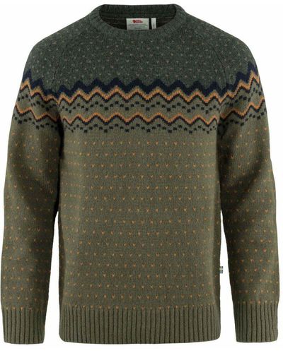 Fjallraven Wollpullover Övik Knit Sweater - Grün