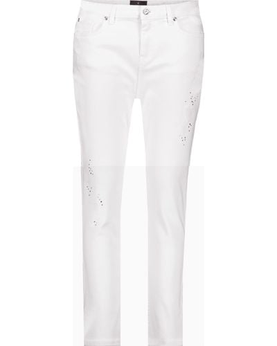 Monari 5-Pocket-Jeans Hose weiss - Weiß