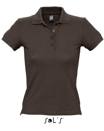 Sol's SOL'S Polo T-Shirt Lady-Fit Poloshirt Polohemd Oberteil - Braun