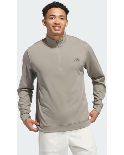 adidas Originals Sweatshirt ELEVATED 1/4-ZIP PULLOVER - Grau