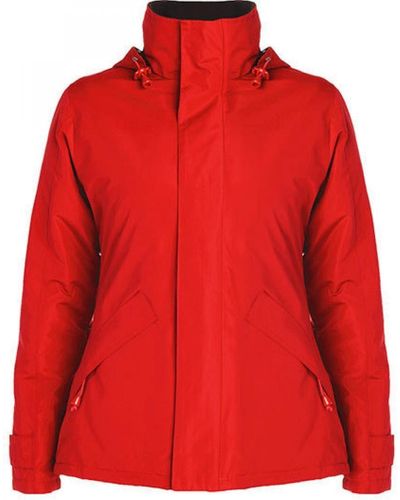 Roly Outdoorjacke Europa Jacket, Außenseite: 100% Polyester, Wasserdicht - Rot