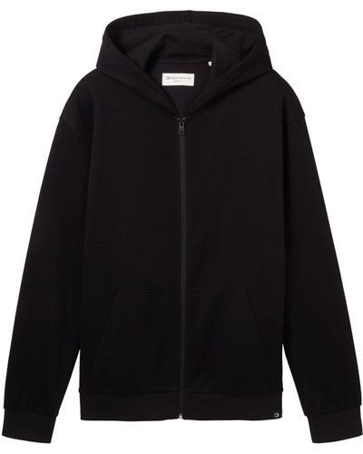 Tom Tailor Funktionsjacke structured hoodie jacket - Schwarz