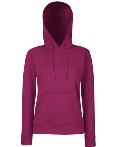 Fruit Of The Loom Kapuzenpullover Lady-Fit Classic Hooded Sweat - Lila