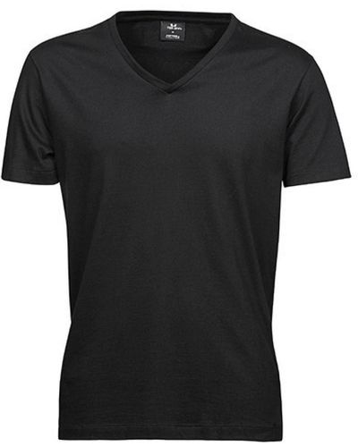 Tee Jays Mens Fashion V-Neck Soft T-Shirt - Schwarz