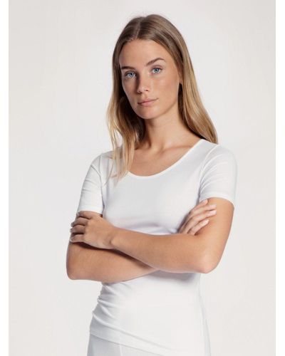 CALIDA T-Shirt DAMEN Top kurzarm - Weiß