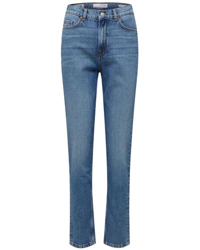 SELECTED 5-Pocket- Jeans Slim Fit High Waist (1-tlg) - Blau
