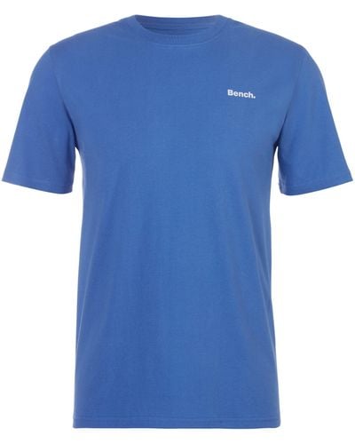 Bench T-Shirt mit kleinem Markenaufdruck vorn - Blau