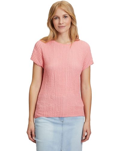 Betty Barclay T-Shirt mit U-Boot-Ausschnitt (1-tlg) Material - Pink