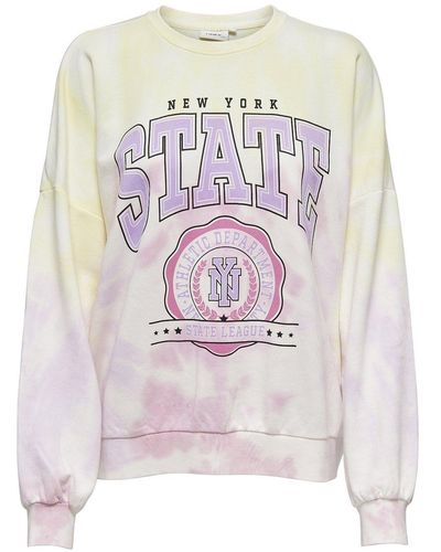 ONLY Sweatshirt ONLTELLA L/S O-NECK SWT - Pink