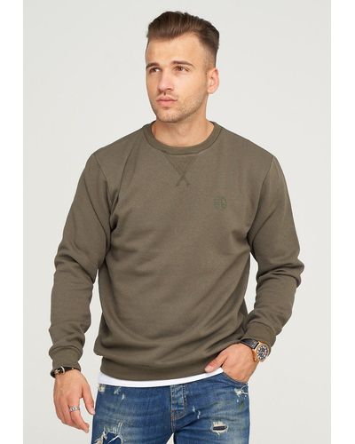 Soulstar Sweatshirt PORT LOUIS mit schickem Logoprint - Grau