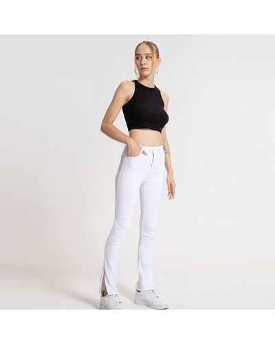 Ital-Design Straight- Freizeit (86746090) Stretch High Waist Jeans in Weiß