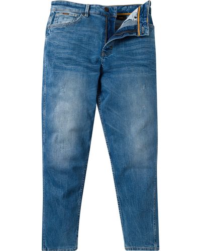 BOSS by HUGO BOSS ORANGE Tapered-fit-Jeans mit BOSS Plakette am Münzfach - Blau