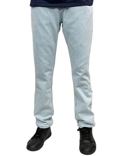 PEGADOR 5-Pocket-Jeans Baures Straight 29 (1-tlg., kein Set) logogeprägte Knöpfe und Nieten - Blau