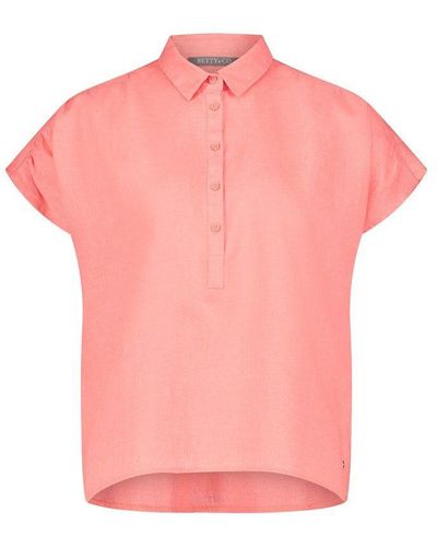BETTY&CO Kurzarmbluse Bluse Lang 1/2 Arm - Pink