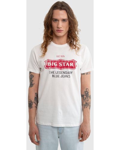 Big Star T-Shirt MILLANER - Weiß