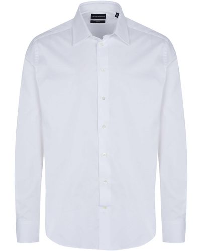 Emporio Armani Langarmhemd Hemd - Weiß